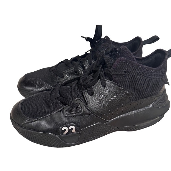 Nike Air Jordan Stay Loyal 2 Black & Silver Leather Sneaker Shoes 23, US 8.5 EUC - Picture 7 of 17